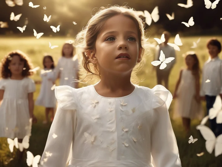 Mariposas blancas y liberación en Primera Comunión